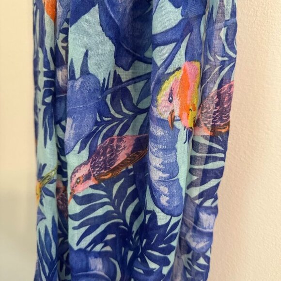 Tropical Birds Infinity Scarf | Colorful | Lightweight | Vacation | Artsy - Picture 4 of 5